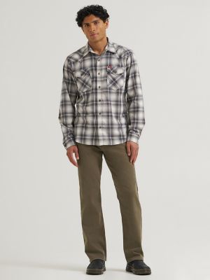 Men's Slim Fit Plaid Shirt