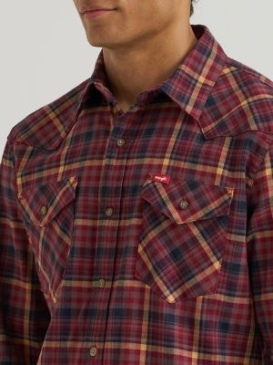 Men's Slim Fit Plaid Shirt in Huckleberry