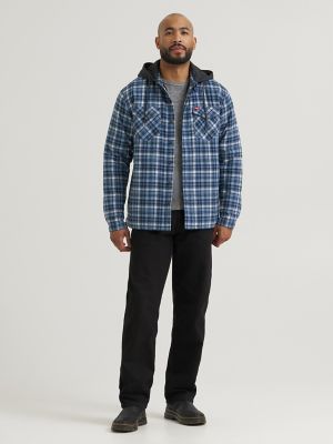 Men's Hooded Heavyweight Shirt Jacket in Bering Sea