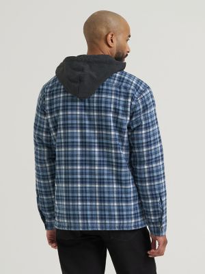 Men's Hooded Heavyweight Shirt Jacket in Bering Sea