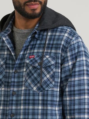 Men's Hooded Heavyweight Shirt Jacket in Bering Sea