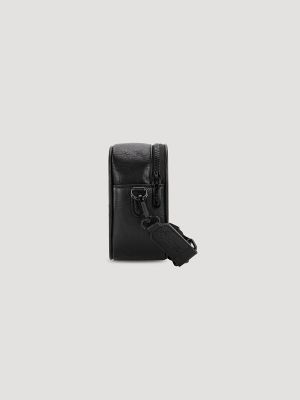 Clear Cross Body Stadium Bag in Black