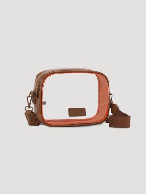 Clear Cross Body Stadium Bag:Brown:One Size alternative view 2