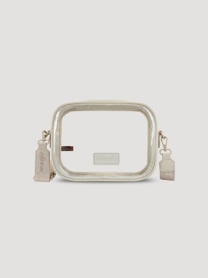 Clear Cross Body Stadium Bag:Beige:One Size alternative view