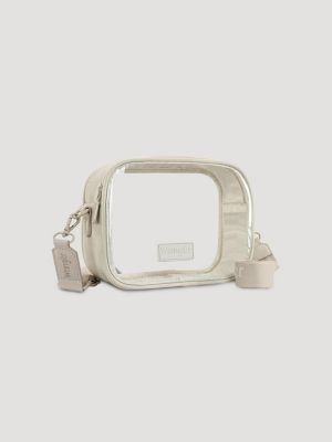 Clear Cross Body Stadium Bag:Beige:One Size alternative view 2