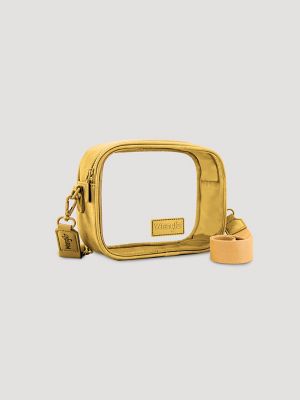 Clear Cross Body Stadium Bag:Yellow:One Size alternative view 2
