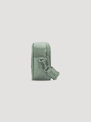 Clear Cross Body Stadium Bag in Green
