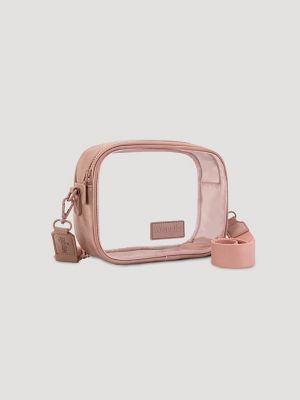 Clear Cross Body Stadium Bag:Dark Pink:One Size alternative view 2