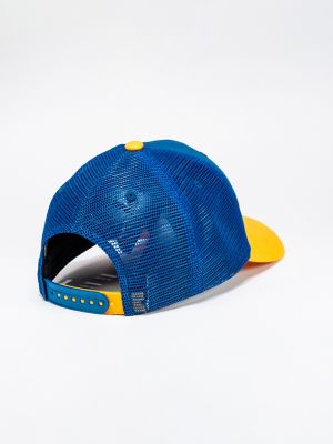 Upside Down Logo Mesh Baseball Cap:Blue:One Size alternative view
