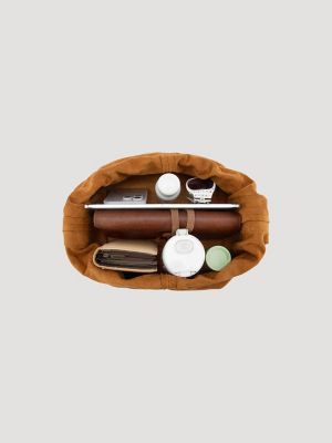 Suede Boho Bag with Cosmetic Case:Brown:One Size alternative view 4