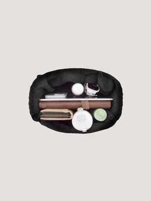 Suede Boho Bag with Cosmetic Case:Black:One Size alternative view 3