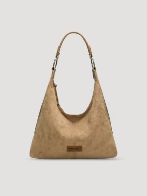Suede Boho Bag with Cosmetic Case:Khaki:One Size alternative view 2