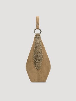 Suede Boho Bag with Cosmetic Case:Khaki:One Size alternative view 3