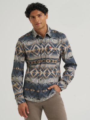 Men's Wrangler Five Star Novelty Shirt in Turbulance