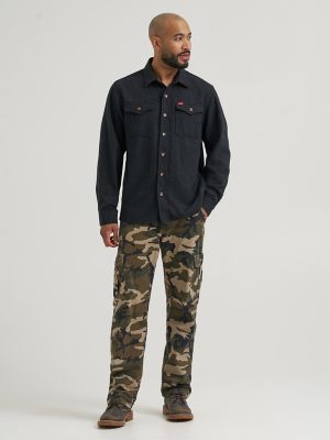 Men's Blanket Flannel Overshirt in Jet Black Heather