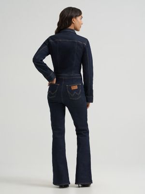 Women's Montana Denim Coverall in Dark Stone
