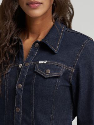 Women's Montana Denim Coverall in Dark Stone