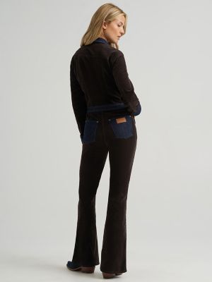 Women's Montana Corduroy Coverall in Chocolate Torte