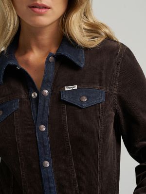 Women's Montana Corduroy Coverall in Chocolate Torte
