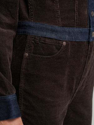 Women's Montana Corduroy Coverall in Chocolate Torte