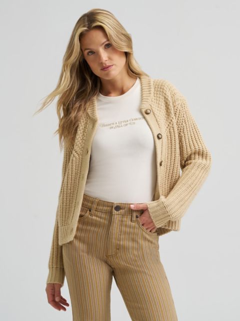 Женский кардиган Wrangler Chunky Knit, цвет: Галечный