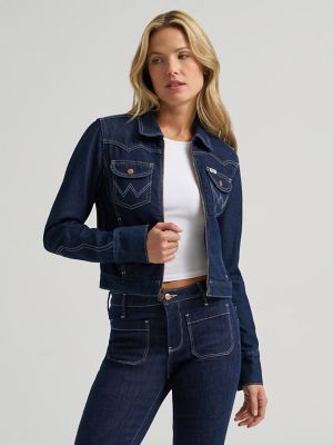 Women's Slim Seamed Denim Jacket