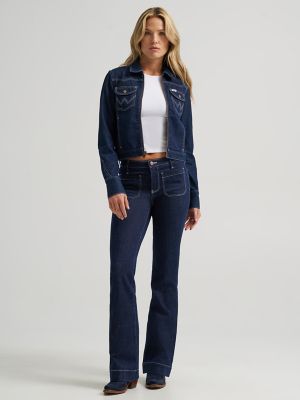 Women's Slim Seamed Denim Jacket