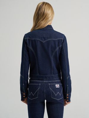 Women's Slim Seamed Denim Jacket