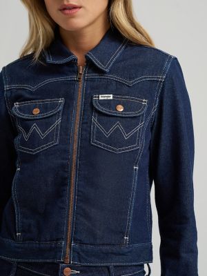 Women's Slim Seamed Denim Jacket