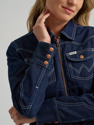 Women's Slim Seamed Denim Jacket
