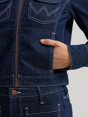 Women's Slim Seamed Denim Jacket