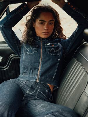 Women's Slim Seamed Denim Jacket