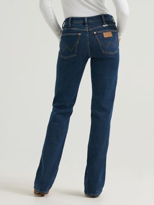 Women's Mid Rise Bootcut Jean in Indigo Eclipse