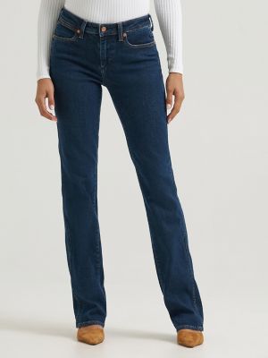 Women's Mid Rise Bootcut Jean in Indigo Eclipse