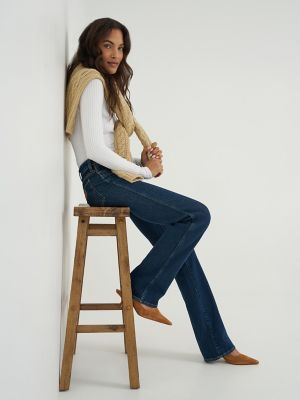 Women's Mid Rise Bootcut Jean in Indigo Eclipse