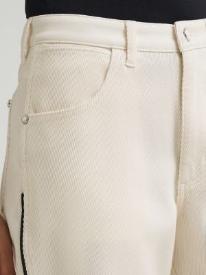 Women's Twill Piped Barrel Jean in Egret alternative view 6
