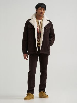 Men's Sherpa Lined Range Corduroy Jacket in Chocolate Torte