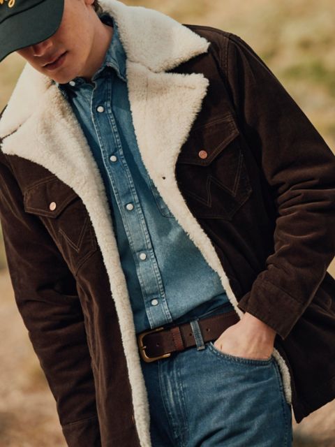 Мужские куртки Wrangler Men's Sherpa Lined Range Corduroy Jacket