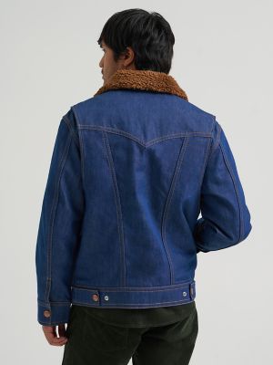 Super Wrangler Men's Sherpa Lined Denim Jacket