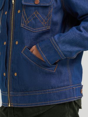 Super Wrangler Men's Sherpa Lined Denim Jacket