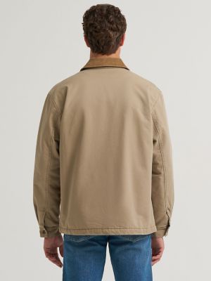 Men's Sherpa Lined Barn Jacket in Lead Grey