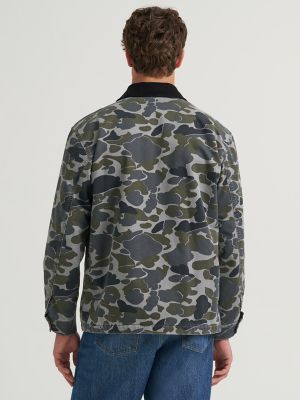 Men's Sherpa Lined Barn Jacket in Camo Gargoyle alternative view 2