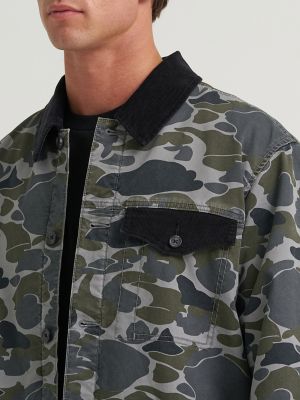 Men's Sherpa Lined Barn Jacket in Camo Gargoyle alternative view 3