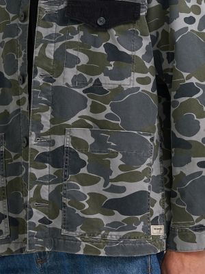 Men's Sherpa Lined Barn Jacket in Camo Gargoyle alternative view 4