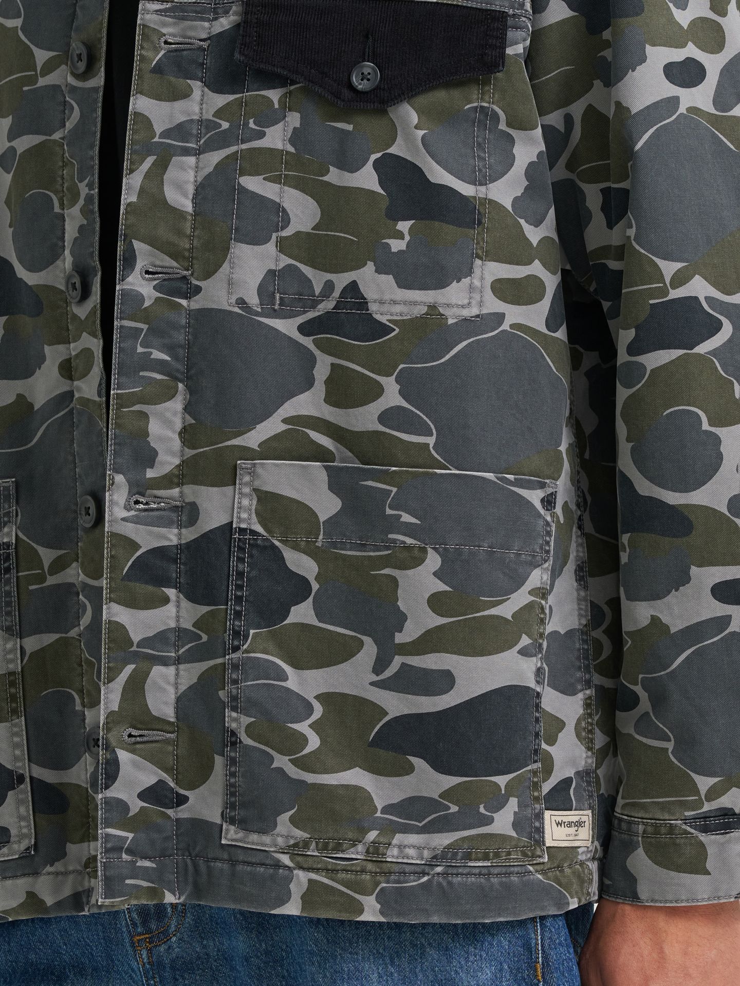 Мужская куртка Wrangler Sherpa Lined Barn, цвет: Камуфляжный — фото 4