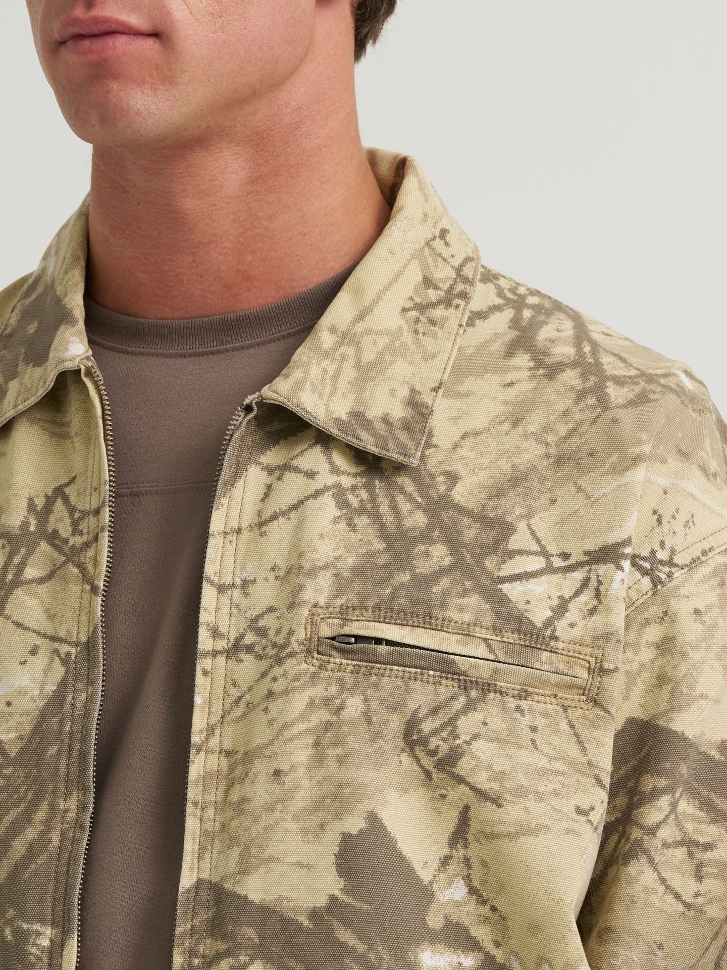 Мужская куртка Wrangler Utility, цвет: Камуфляжный миндальное молоко — фото 4