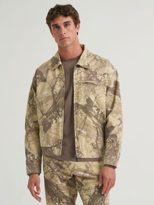 Men's Utility Jacket in Camo Almond Milk