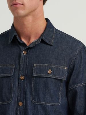 Men's Denim Relaxed Fit Overshirt