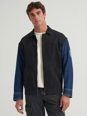 Men's Crossover Jacket in Black Morning Wash
