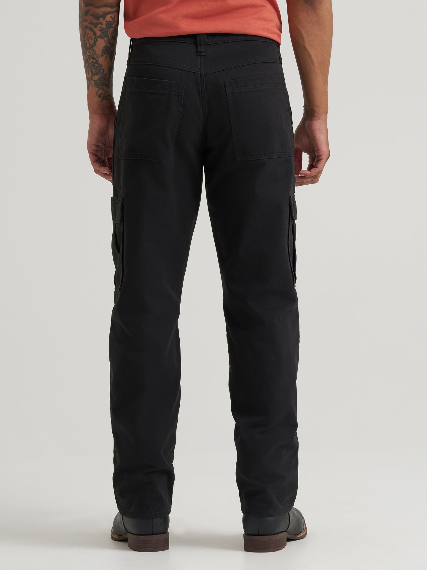 Мужские брюки Wrangler Fleece Lined Cargo, цвет: Чёрный — фото 2